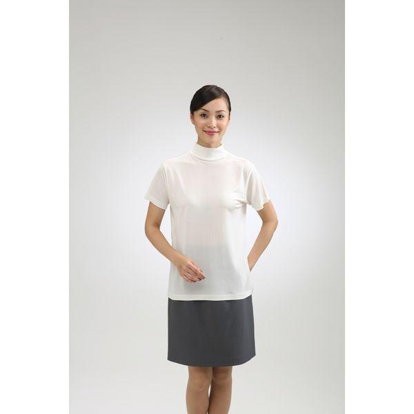 女用絲質高領短袖內搭T卹白色3L大碼7050EL-WT 1件（直髮）
