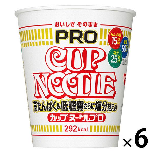 杯麵 日清食品杯麵 PRO (Pro) 高蛋白低碳水化合物低鹽 1 套 (1 片 x 6) 拉麵