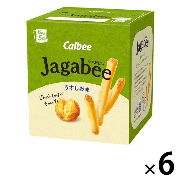 Jagabee（傑格比） 淡味6盒 Calbee 零食糖果 開胃菜 Jagabee Jagabee