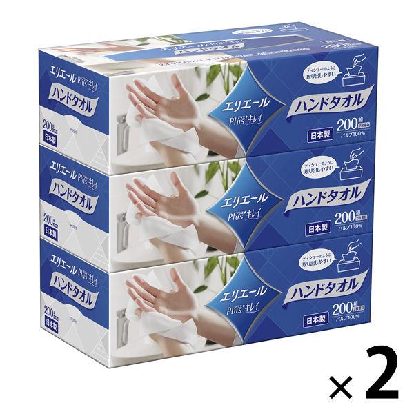 Elleair Pluskirei 紙巾盒裝 (200 套 x 3 件) 2 包 Daio Paper