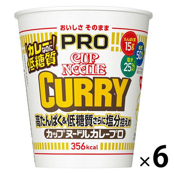 杯麵 日清食品杯麵 PRO 咖哩 (Pro) 高蛋白低碳水化合物低鹽 1 套 (1 件 x 6)
