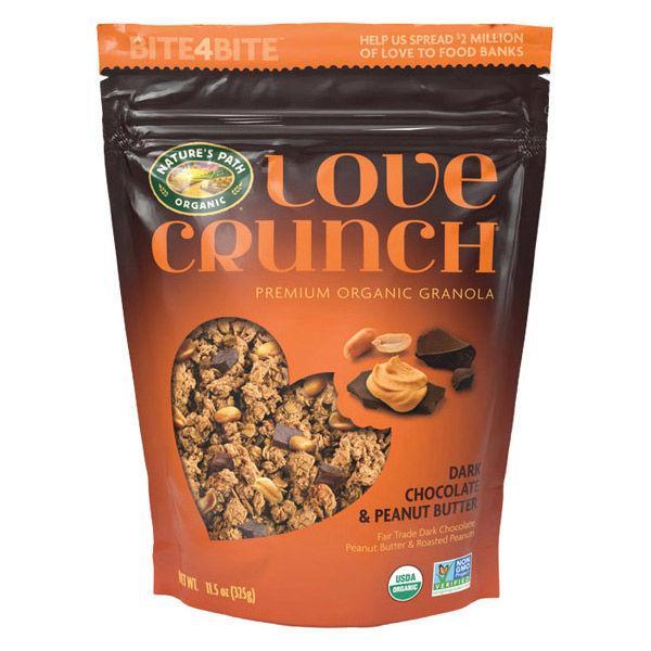 Love Crunch 有機格蘭諾拉麥片黑巧克力和花生醬 325 克 1 件 Nature's Purse