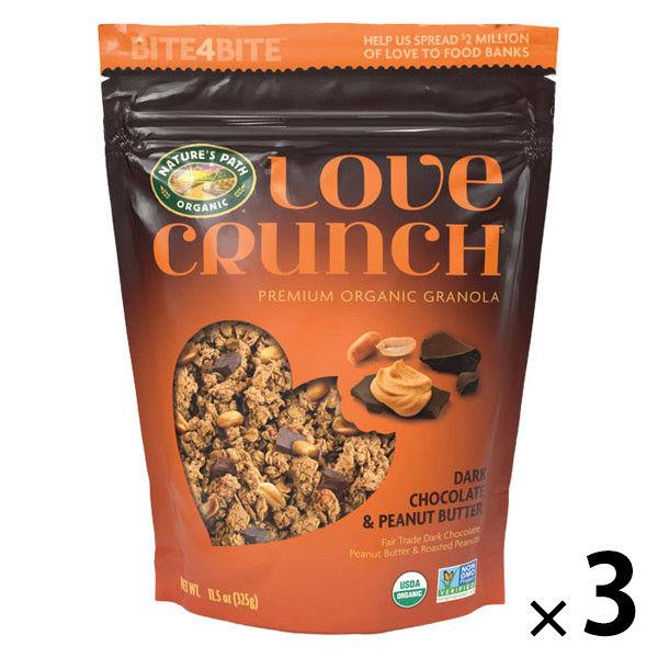 Love Crunch 有機格蘭諾拉麥片黑巧克力和花生醬 325 克 3 件 Nature's Purse