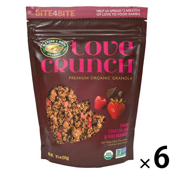 Love Crunch 有機格蘭諾拉麥片黑巧克力和紅漿果 325 克 6 片 Nature's Purse