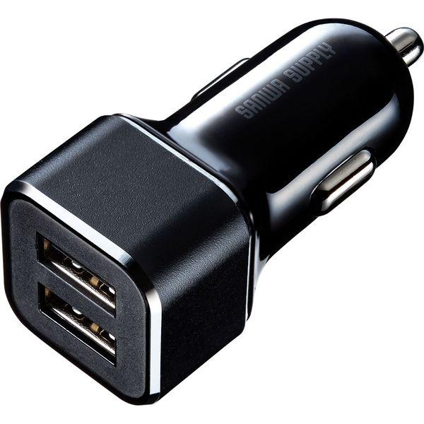 Sanwa Supply 車用充電器 (2 連接埠/4.8A) CAR-CHR74U 1 件