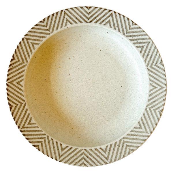 Mino Toen Ceramics 人字紋棕色 UN Type Rim 9 吋 Coupe 19-64-5 1 套（5 件）（直送）