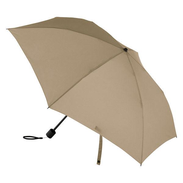MUJI 晴雨兩用折疊傘 2 種折疊方式 傘骨長 55 公分 深米色 良品計畫