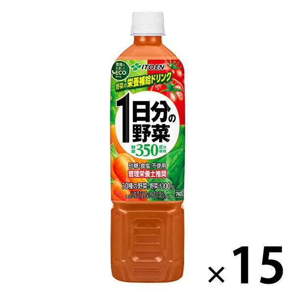 伊藤園1天份量的蔬菜740g環保瓶1盒（15瓶）[蔬菜汁/蔬菜飲料][1天份量]