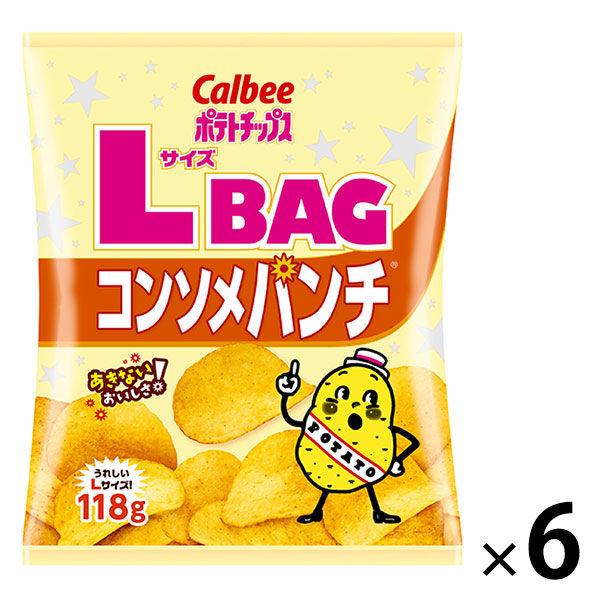 118g洋芋片L號袋清湯沖床6袋卡樂比洋芋片零食零食