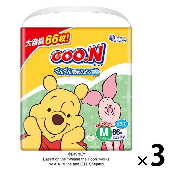 【特價】Goon 尿布褲 M Size (6-12kg) 1 套 (66 片 x 3 包) 吸水褲 男女通用 Daio Paper