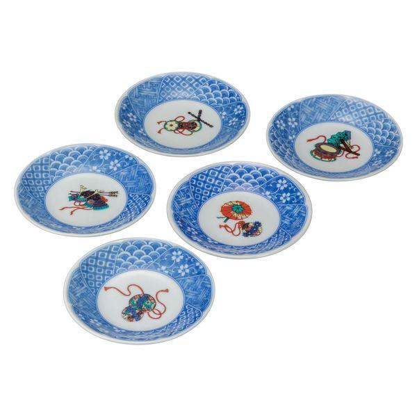 井野正明 日本傳統工藝品【九谷燒】4.5盤一套、變形玩具（K9-41）（K8-24）K9-41K8-24 1件（直送）