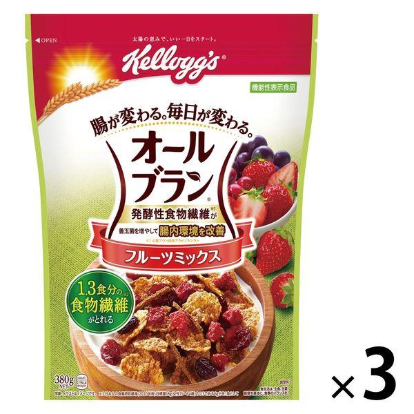 全麩皮水果混合 380g 3 袋 Nippon Kellogg 穀物