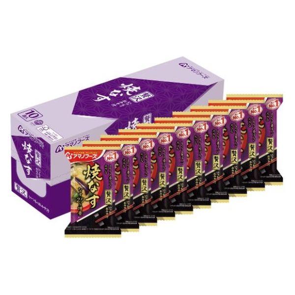 天野食品 普通味噌湯 豪華烤茄子 1盒（10份） 朝日集團食品