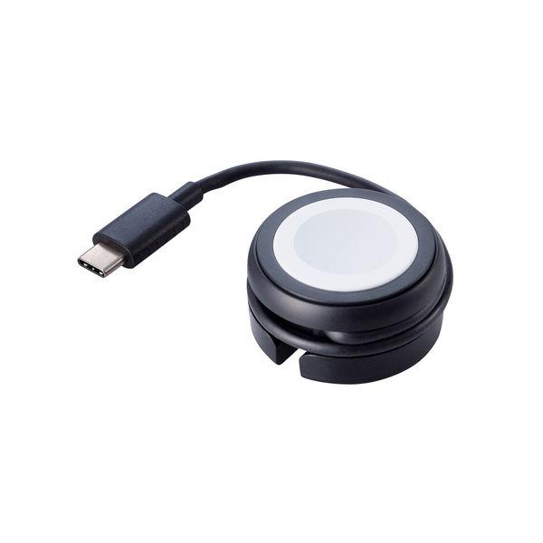 Apple Watch 充電線 USB Type-C 纏繞式 黑色 MPA-AWMCQBK ELECOM 1 條（直接出貨）