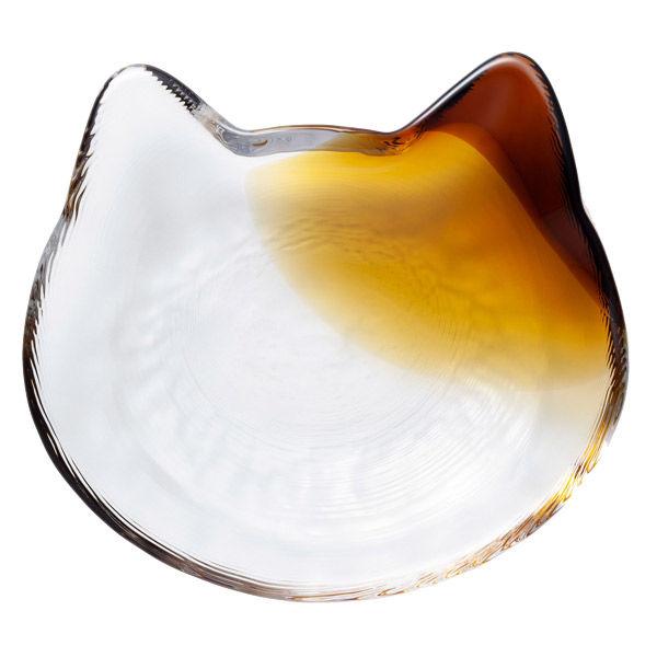 Adelia Coconeco 玻璃盤，小盤，斑點棕色，直徑 12.8 x 高 2.2 厘米，日本製造，展示盒，1 件，石塚玻璃