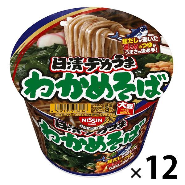 Nissin Foods 日清 Deka Uma 裙帶菜蕎麥麵杯裝大杯裝蕎麥麵 1 套（12 個）