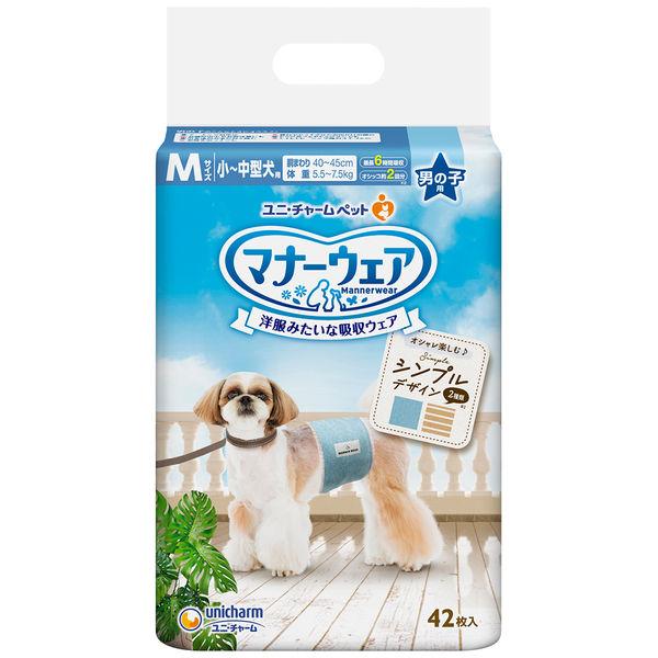 男孩禮儀服飾 M 號條紋牛仔褲 42 條 1 袋 Unicharm 寵物用