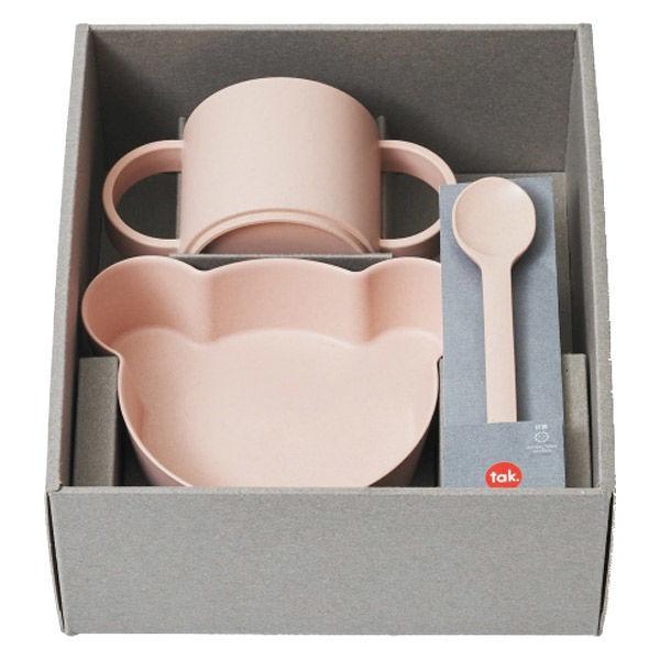 [禮品] tak Bio 兒童餐具抗菌迷你禮品組裸珊瑚微波爐/洗碗機安全 1 套 Takenaka