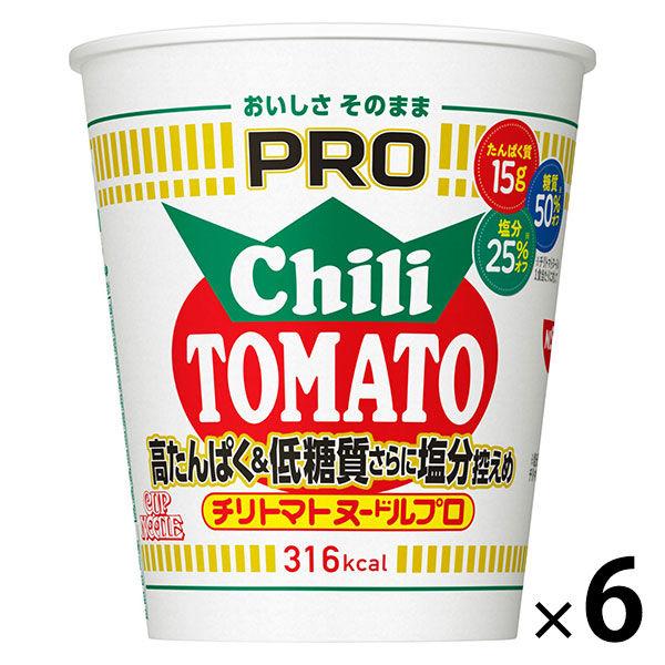 杯麵 日清食品杯麵 PRO 辣椒番茄 (Pro) 高蛋白低碳水化合物低鹽 1 套 (1 片 x 6)