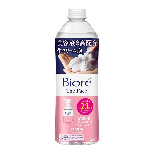 花王碧柔 The Face 深層保濕白色 Sabon 補充裝 340mL 泡沫洗面乳鮮霜泡沫