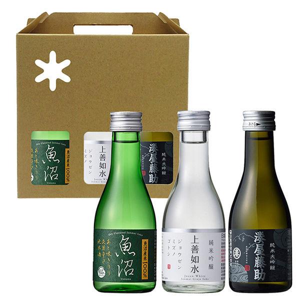 白瀧/定禪上水 3 種清酒比較套裝 SJ-21G 180ml 1 套（3 瓶） 白瀧清酒釀酒廠 新潟縣清酒