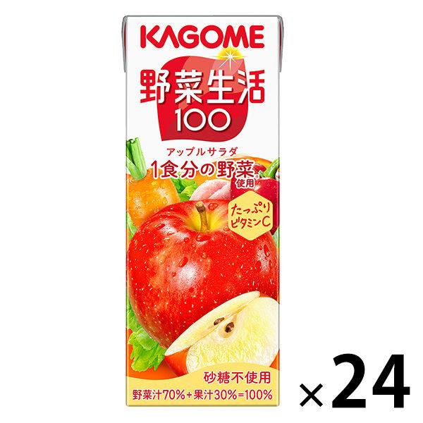 【紙包】【蔬菜汁】戈薇野菜生活100蘋果沙拉200ml 1盒（24瓶）
