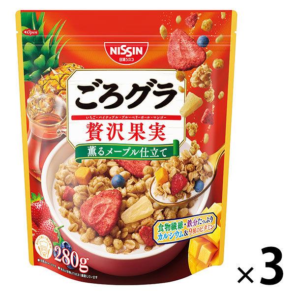 Nissin Cisco Gorogura 豪華水果 280 克 3 袋穀物格蘭諾拉麥片