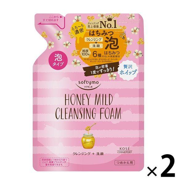 Softymo 蜂蜜溫和潔面泡沫補充裝 170mL x 2 蜂蜜泡沫洗面乳乾性肌膚