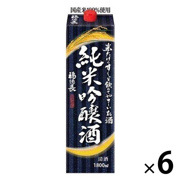 福町純米吟釀清酒 易飲清酒包 1.8L 1 套（1 瓶 x 6）清酒