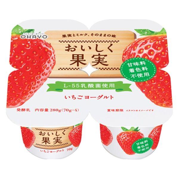 Ohayo Dairy [冷藏] Ohayo 美味水果草莓優格 4p 280g x 6 件 4970020051701 1 套（6 件）（直送）