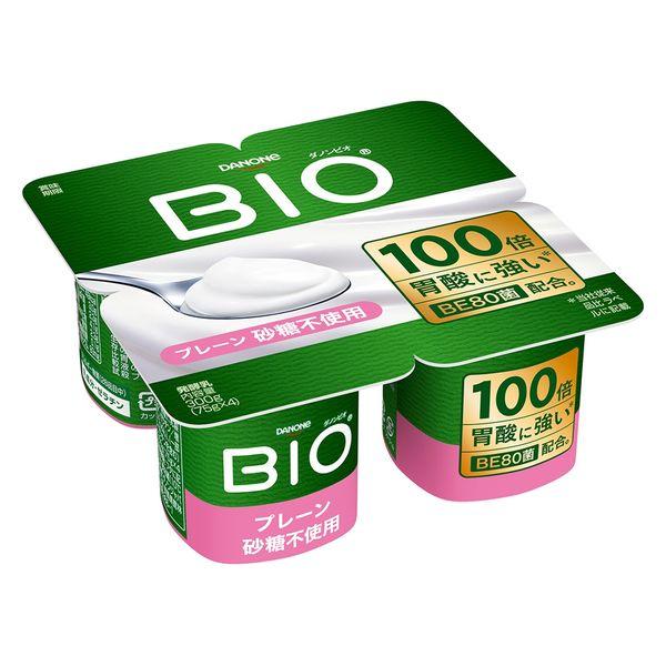 達能日本【冷藏】達能 Bio 原味/無糖優格 75gx4x6 件 4901112600835 1 套（6 件）（直送）