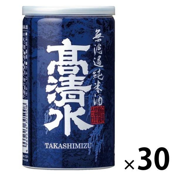 高清水未過濾純米清酒鋁罐 180ml 1 套（1 瓶 x 30）秋田縣秋田清酒製造清酒單飲京樂