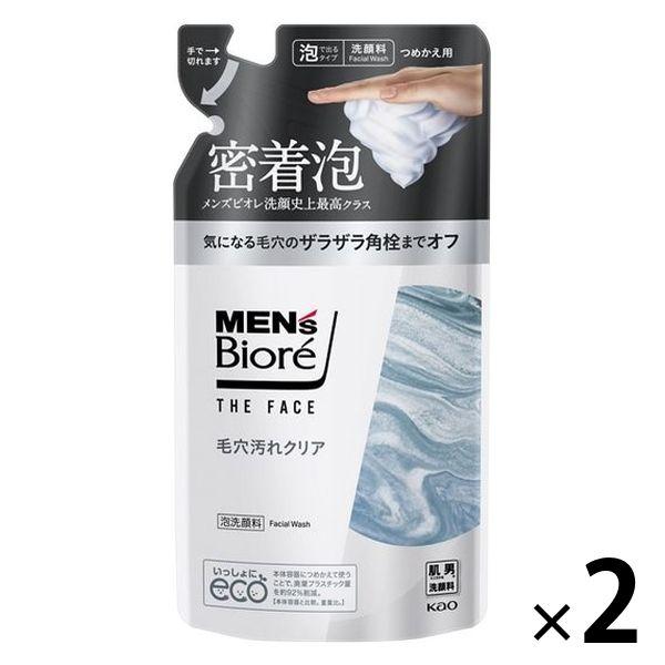 男士碧柔 The Face 毛孔污垢補充裝透明麝香香味 170ml 2 件花王