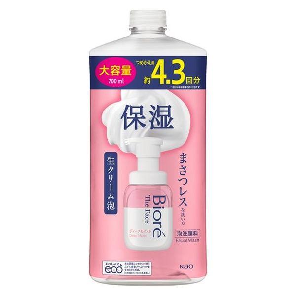 Biore The Face 泡棉潔顏乳深層滋潤溫和白色 Savon 補充容量 700ml