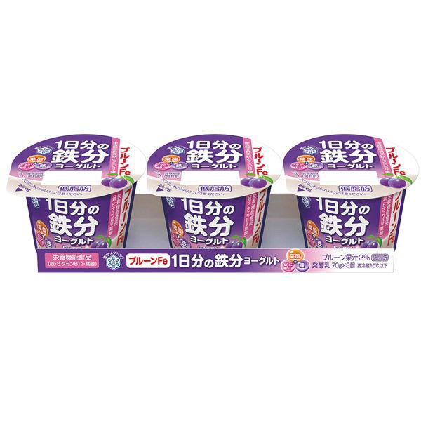 Megmilk Snow Brand [冷藏] Megmilk Snow Brand Prune Fe 1天份量的鐵質優格70g x 3 x 6件 4908011601208 1組（6件）（直送）