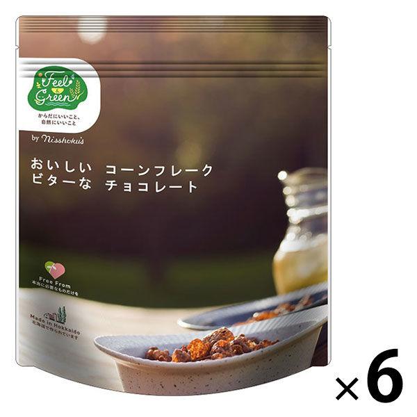 日食感覺與綠色美味玉米片苦巧克力 140g 6 袋 玉米片 日本食品製造