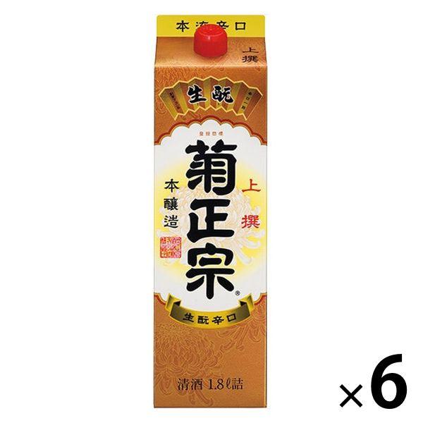 菊政宗精選本釀造生本乾裝 1.8L 1 套（1 瓶 x 6）清酒