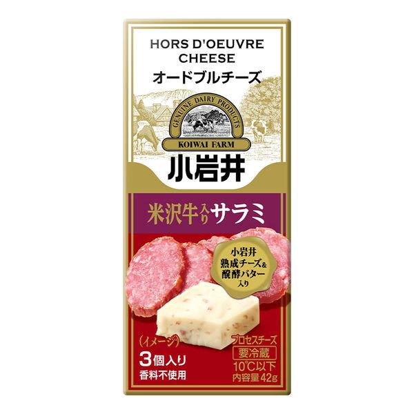 小岩井乳製品 [冷藏] 開胃起司 [米澤牛肉薩拉米] 42g x 15 件 49152661 1 套（15 件）（直送）