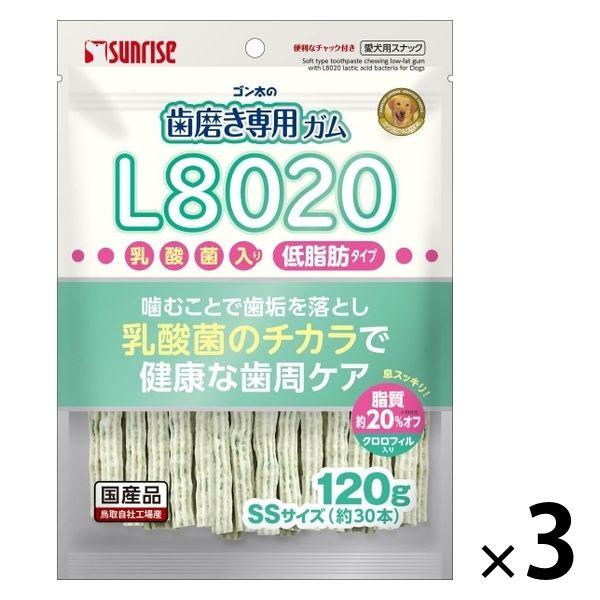 Gonta牙膏口香糖L8020含乳酸菌SS含葉綠素低脂國產120g 1組（1袋*3）Marukan狗用