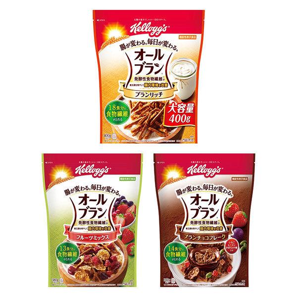 家樂氏全麩皮 3 種組合（豐富麩皮、水果混合、麩皮巧克力片）