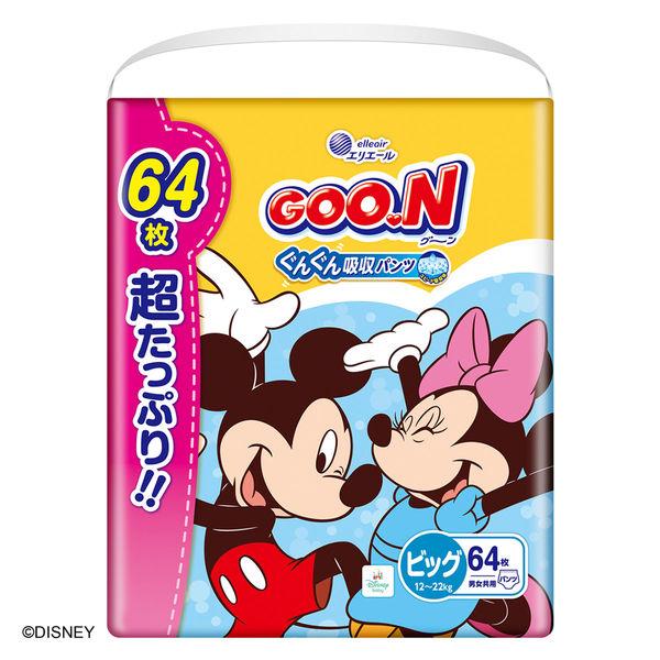 Goon 尿布褲 BIG（12-22 公斤）1 包（64 件）吸水褲 Super Plenty Mega Jumbo Daio Paper