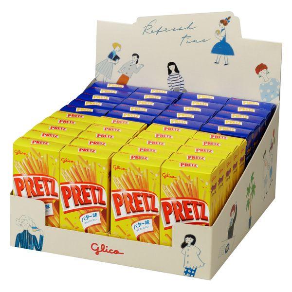 Pretz 2 種套裝 1 套（40 盒）1 件 Ezaki Glico 椒鹽捲餅組合