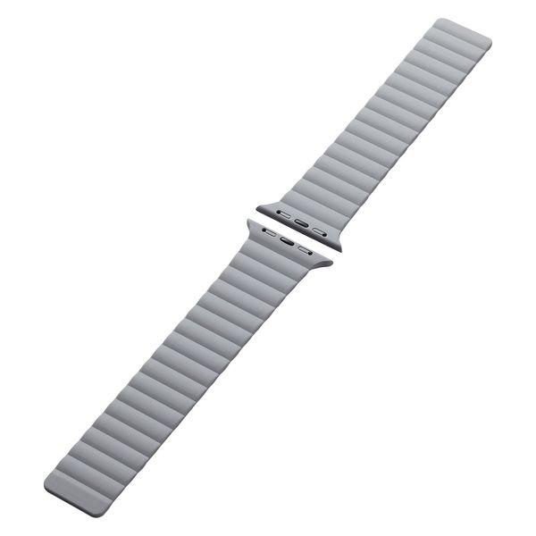 Apple 錶帶矽膠磁性灰 AW-45BDMAGGY ELECOM 1 件