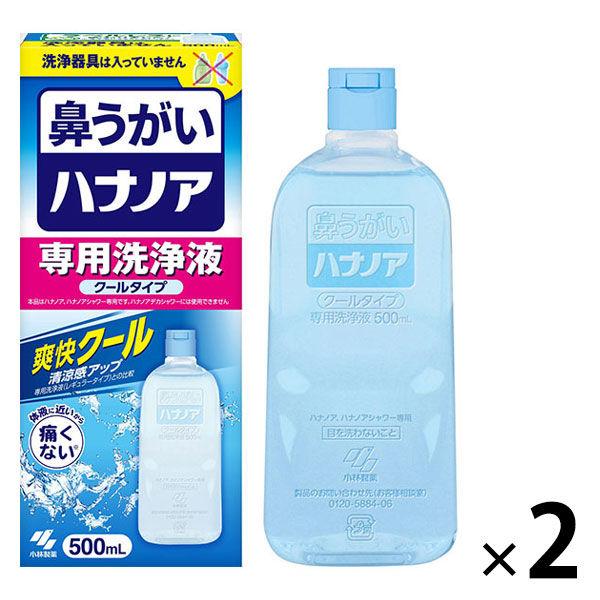Hananoa 鼻腔漱口專用清潔液 清涼型 500ml 2枚裝（無鼻腔清潔器） 小林製藥 花粉症、寒冷季節用