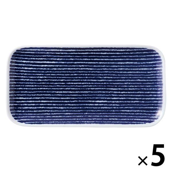 [Outlet] [Go Ethical] 合理<製造商重新檢查，B級產品>西海陶器藍染小筋筋長方盤B32570 1盒（5個）