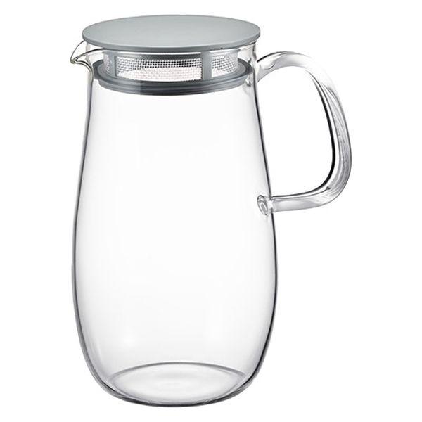 HARIO 冷水瓶 易於微波爐 1000ml 耐熱玻璃 深灰色 XMP-1000-DGR 1 件