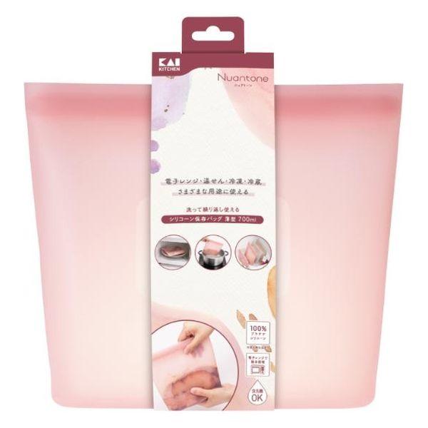 收納容器矽膠袋薄 700 毫升舊樹莓可用於微波爐/冰箱/洗碗機 1 件 Kai 品牌