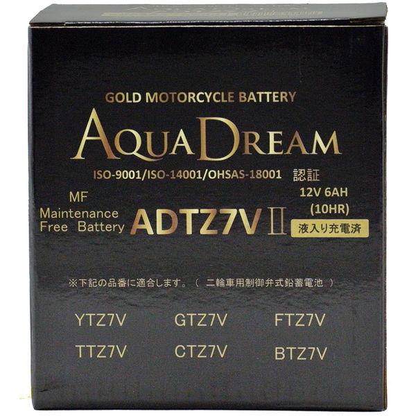 AQUA DREAM 摩托車電池 GOLD 摩托車電池 充電液 ADTZ7VII 1 片（直運）