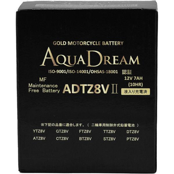 Aqua Dream摩托車電池GOLD摩托車電池液體充電ADTZ8VII 1塊（直髮）