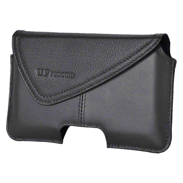 Swan U.P renoma 皮革智慧型手機側蓋袋 20110 黑色 1 件（直接出貨）